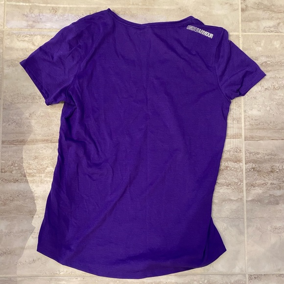 Under Armour Purple Athletic T-Shirt - Picture 2 of 4